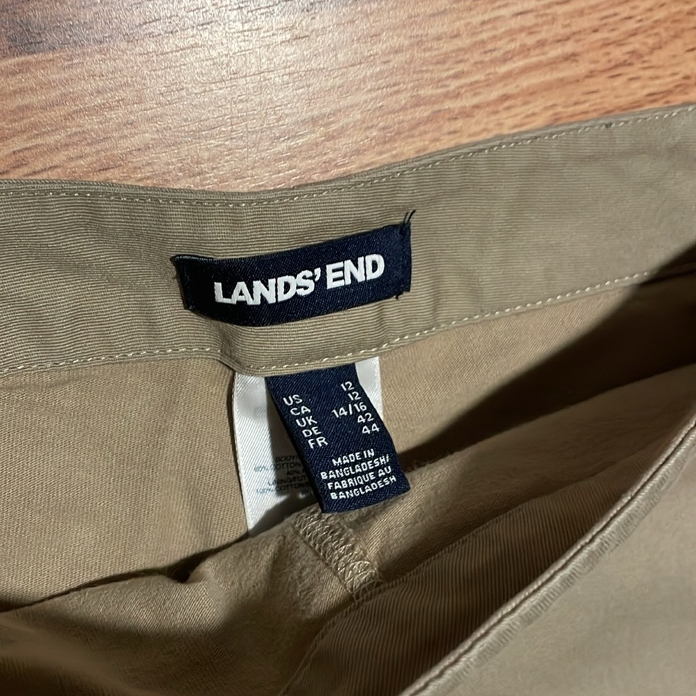 Lands' End Tan Uniform A-Line Skort - Picture 2 of 2